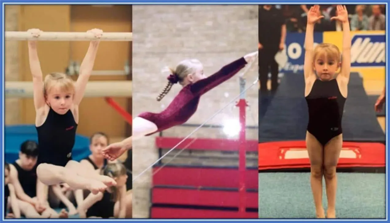 Leah Williamson in her gymnastics classes.