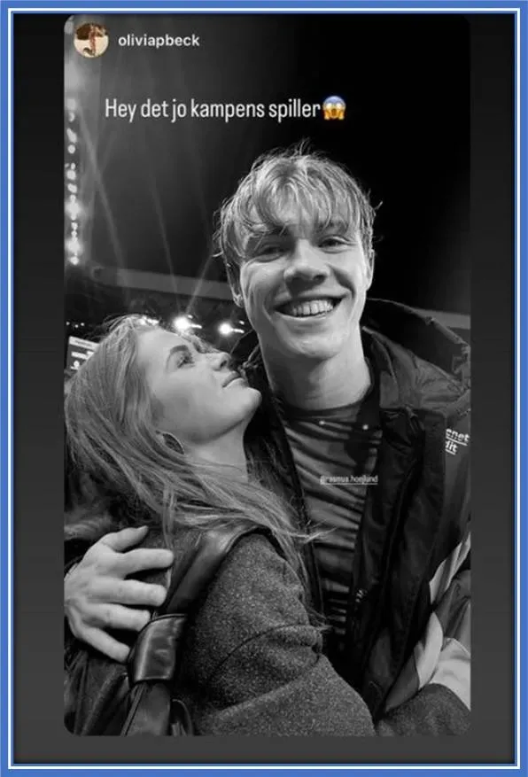 Rasmus Hojlund's success on the field is matched by his strong relationship with his glamorous girlfriend, Laura, the supportive force behind the Danish striker.