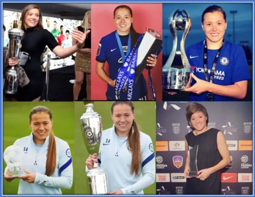 Collections of Fran Kirby's award.
