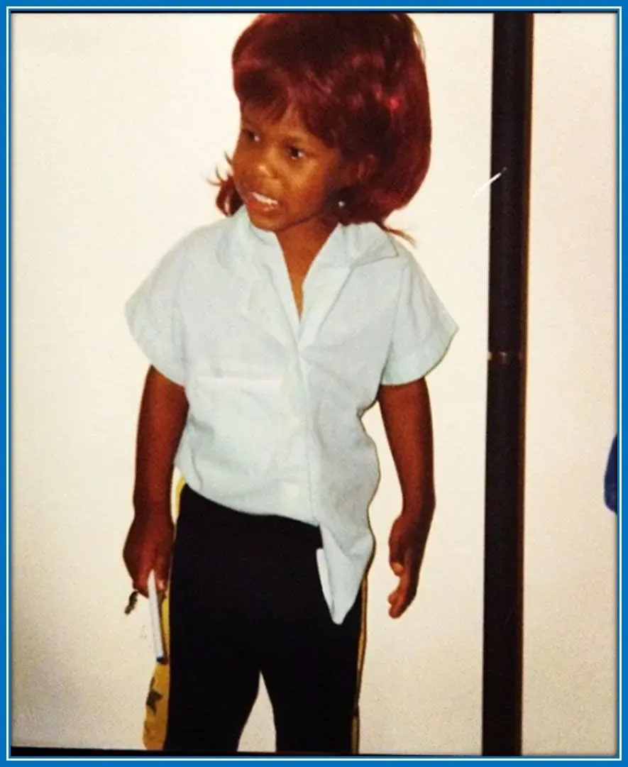 A Rare photo of Kadeisha in her Early Childhood.