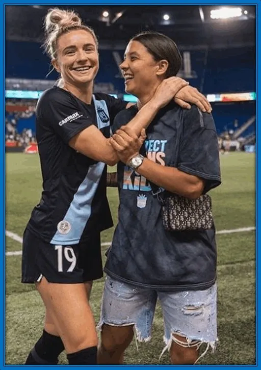 One of Sam Kerr's social media photos with her partner, Kristie Mewis.