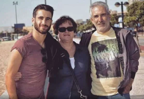 Rafa Silva with his supportive parents.