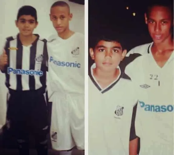Young Barbosa and his one-time best friend, Neymar.