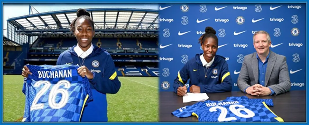 Behold the new Chelsea 2022 signee as she seals her contract.