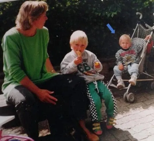 Luuk de Jong alongside his Mum and Brother.