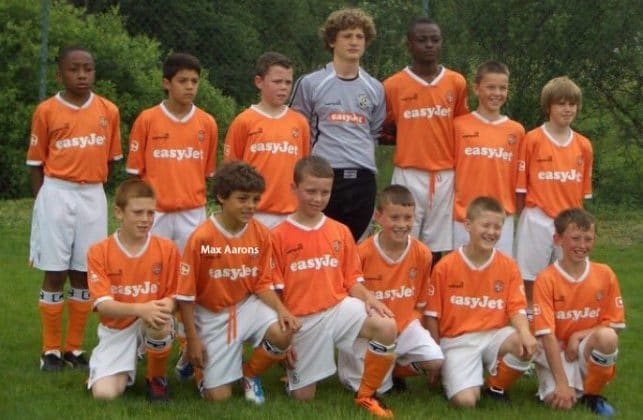 Max Aarons Early Life with Luton Town FC. Credit to Twitter.