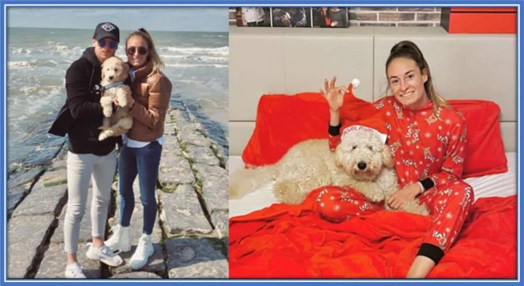 Meet Wullaert, her love interest, Mathias Deveugele, and their dog during their fun time.