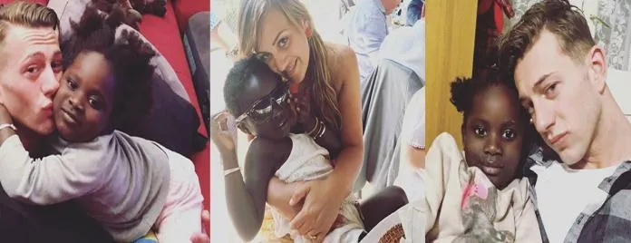 Federico Bernardeschi and Girlfriend are pure examples of white celebrities with love for black kids.