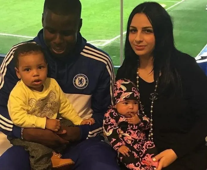Kurt Zouma with wife and children. Image Credit: TheSportReview.