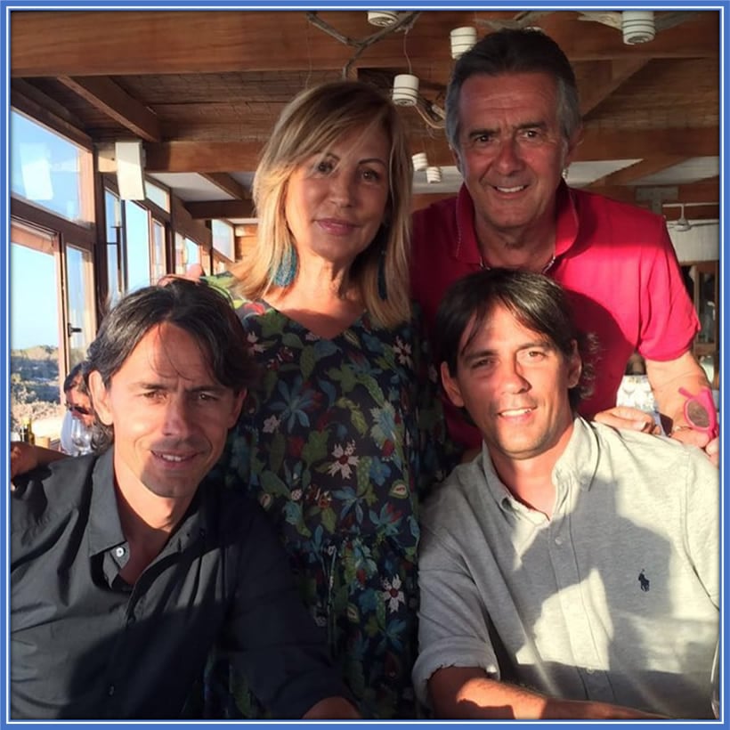 Meet Marina and Giancarlo Inzaghi, the proud parents of these Italian Football Legends (Source: Instagram).
