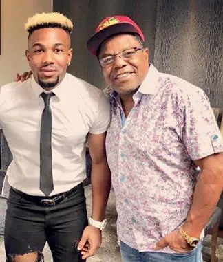 Adama Traore poses with his father. Credit: IG
