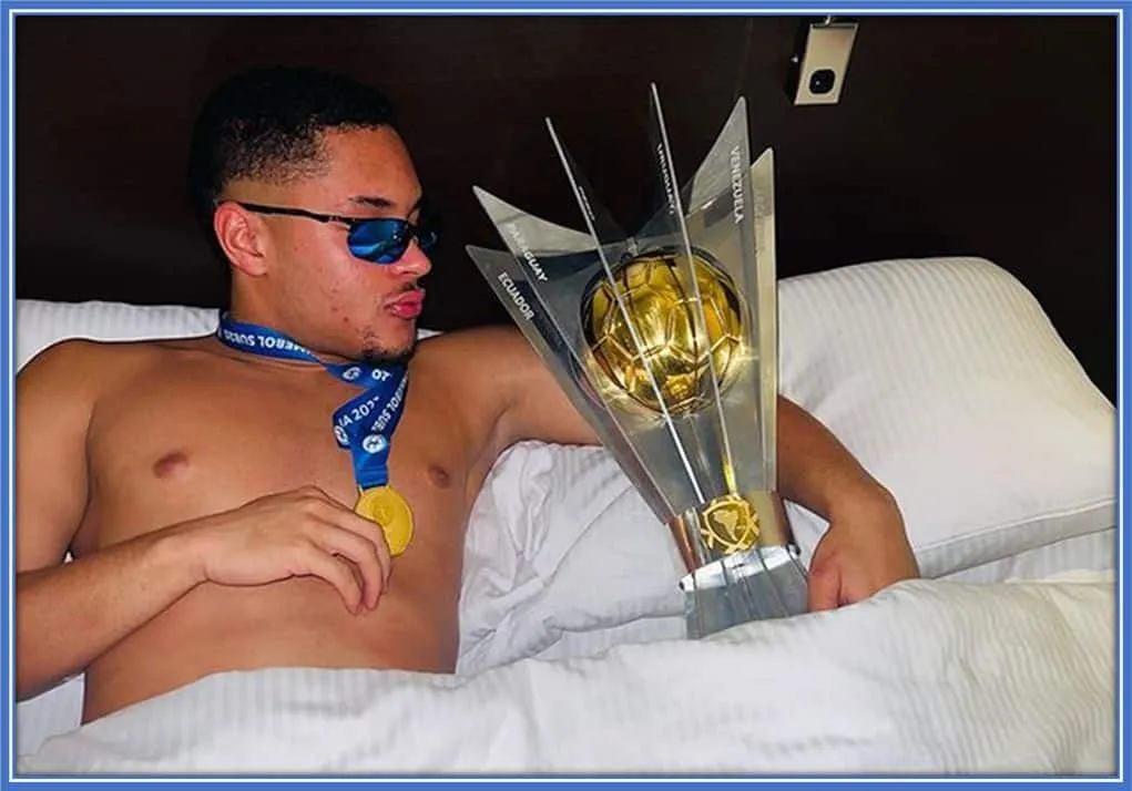 From trophy celebration to Bedroom: He is the Footballer who slept with a continental trophy at 18.