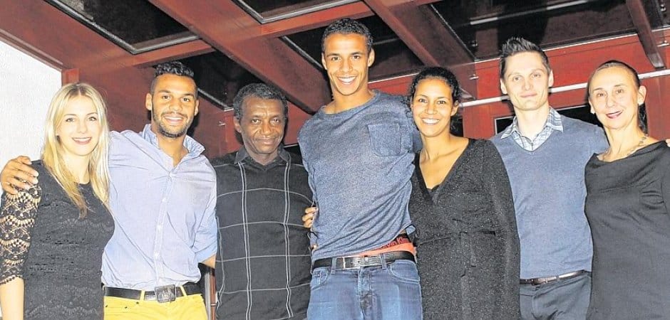 Joel Matip Family Photo, his dad (left), his elder brother Marvin (next left). Credit to WTFoot.
