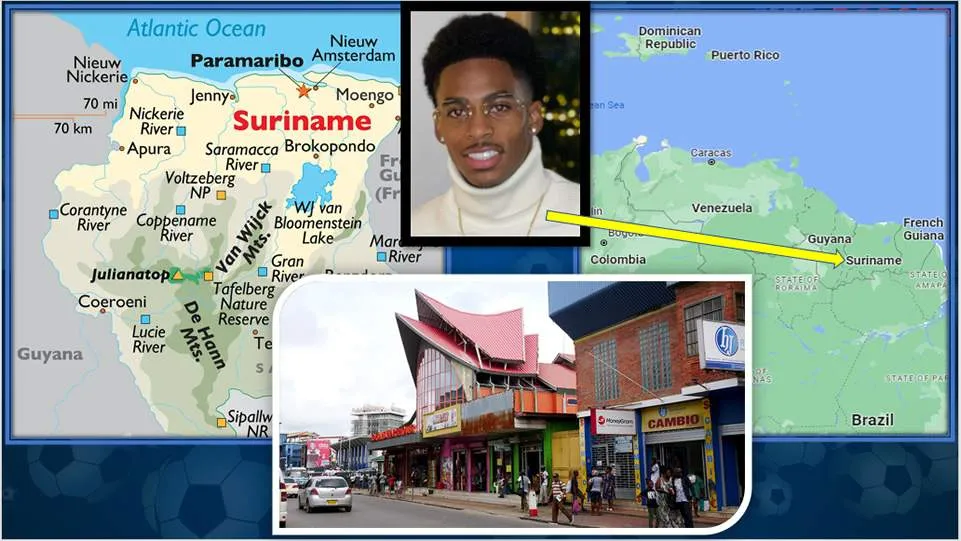 Although born in the Netherlands, the Athlete identifies Suriname (the country of his parents) as his ancestral home.