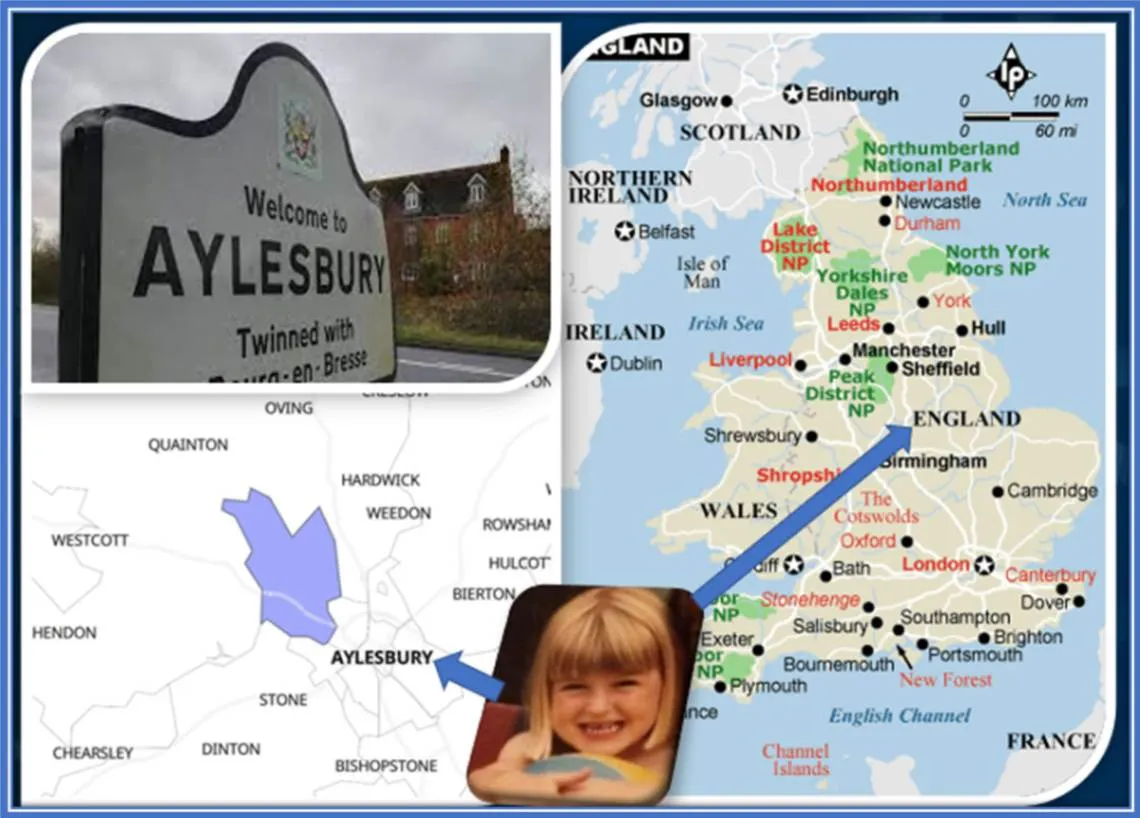 This map helps you understand Aylesbury in England, where the Agile and quick-footed striker originates.