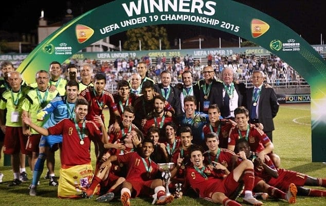 2015: Rodri's breakout year, aiding Spain to clinch the UEFA U-19 Championship and standing out alongside Golden Boy Asensio in the Team of the Tournament. 