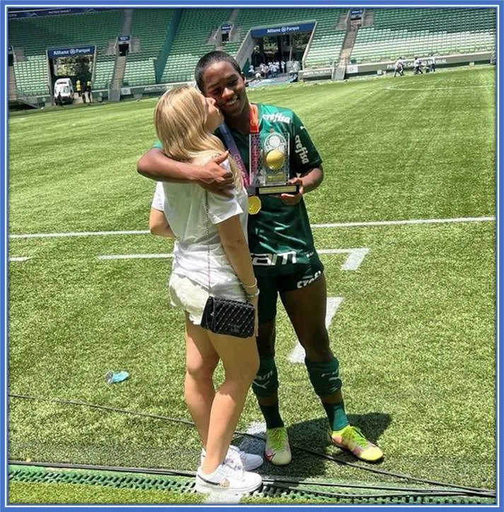 We call this a Young Love and Ambition: Endrick Felipe and his girlfriend, Lara Hernandes, prove that dedication and balance can lead to success both on the pitch and in their relationship.