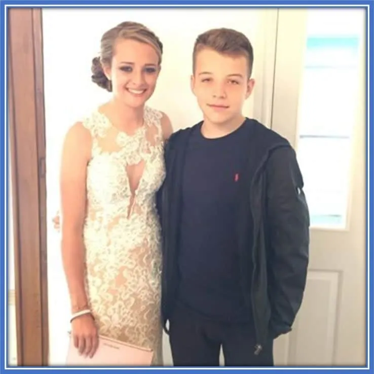 Ella Toone with her Younger brother.