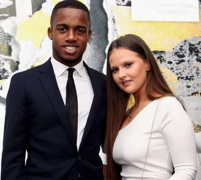 Ryan Sessegnon with girlfriend Lacie Southion. Credit: Daily Mail.