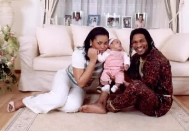 Rigobert, Gabrielle Esther Nnomo Mballa and their kid.