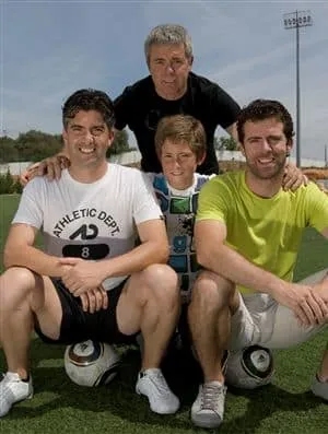 Young Joao Moutinho, together with his Dad and siblings.