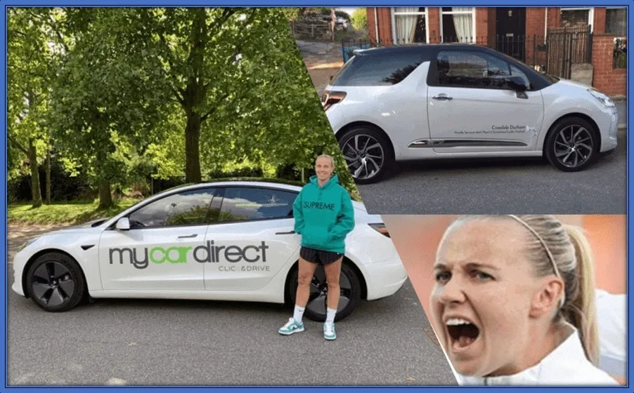 The star athlete, Beth Mead, loves driving and learnt how to move with her granny's Hyundai.