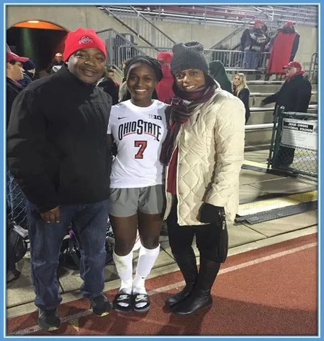 Nichelle Prince and her Parents.