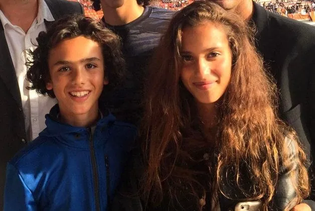 A young Matteo Guendouzi and his sister Milan, enjoying their early years together and forging a lifelong connection.