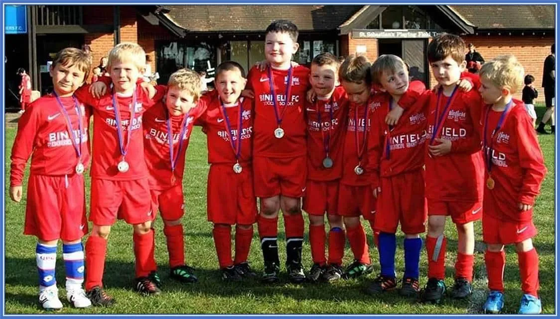 One of Hall's accomplishments at Binfield FC Soccer School.
