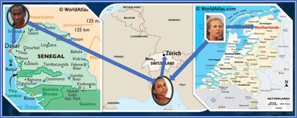 Exploring Coumba Sow's Roots: A Journey to Dakar, the Birthplace of her Father. Zurich, Switzerland, the place of her birth and the Netherlands, the Ancestral Home of her Mother.