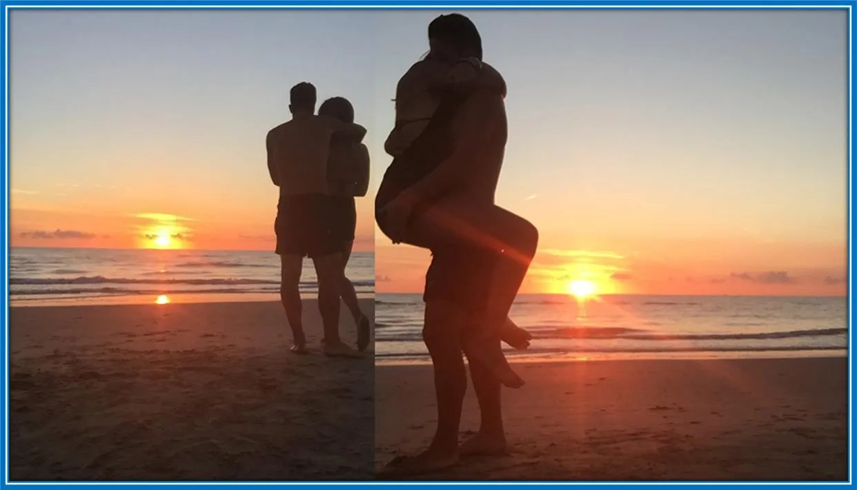 The lovebirds from Italy remind us of the importance of relaxing and enjoying the life of sunset at the beach.
