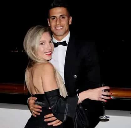 Joao Cancelo with his girlfriend Daniela Machado.