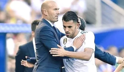 Dani Ceballos, leaving the pitch after being used for 28 seconds in a match.