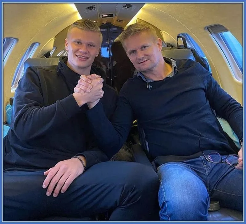 Father-Son Bond: Erling Haaland and his father, Alf-Inge Rasdal, are united through love and a shared passion for football.