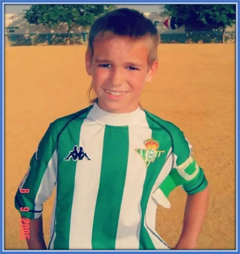 The young picture of the footballer, Fabian Ruiz.