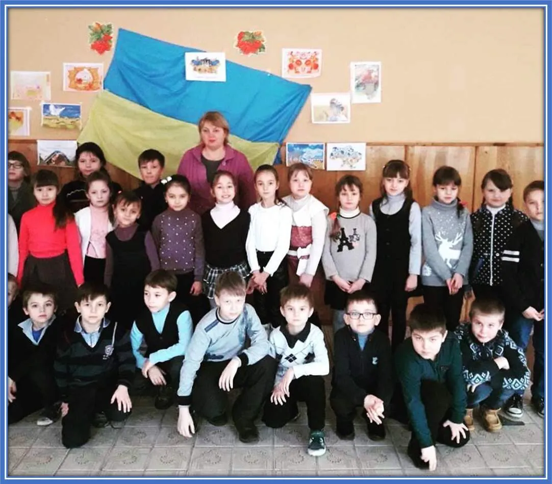 Inna took this photo with her pupils to commemorate a special event and accomplishment.