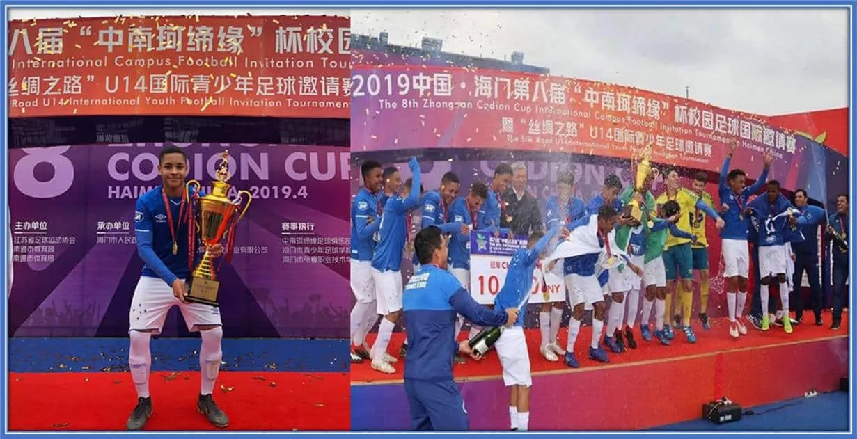 The Rising Star shone Bright on this day: He conquered the International Campus Football Championship in Haimen, Guangdong, China.