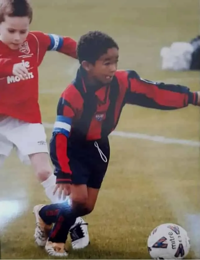 6-year-old Reece James playing for his local club Kew Park Rangers.