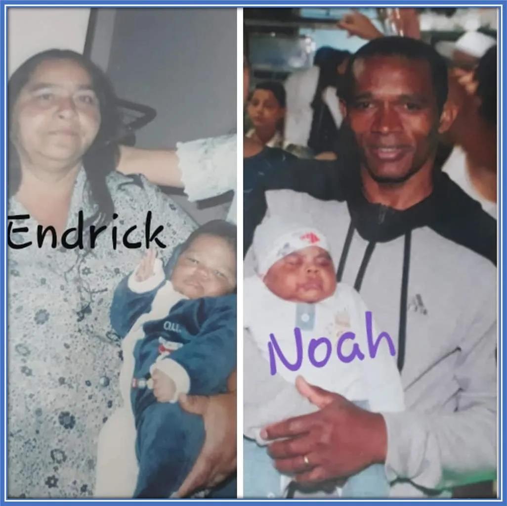 A family legacy of love and support: Endrick Felipe's Dad, Douglas Sousa and his Grandmum, captured in this touching photo gallery as they nurture and carry their grandson and child- Endrick and Noah.