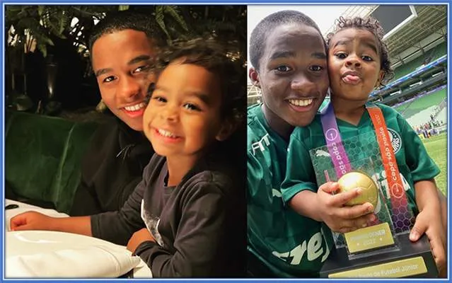 A bond unbreakable exists between Endrick and his younger brother, Noah. The heartwarming photo reveals a dinner outing and the celebration of one of Endrick's football victories.
