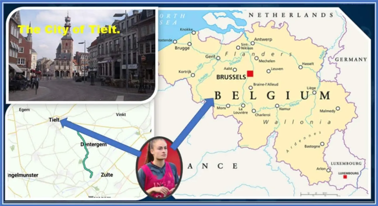 This map helps you understand Tielt, Belgium, where the Forward comes from.