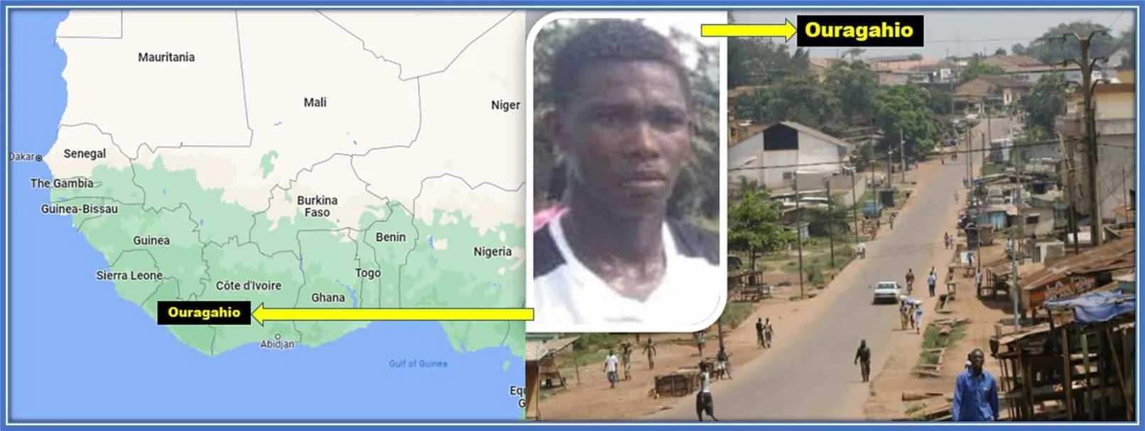 The Ivorian professional footballer has origins in Ouragahio, his hometown.
