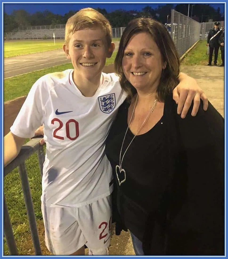 Seeing her son making his England debut against Italy was a proud moment for the Athlete's Mum.