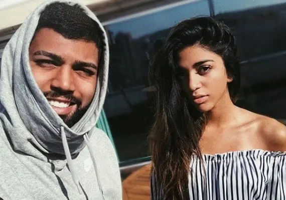Gabriel Barbosa with his sister.