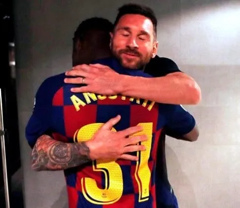 Ansu Fati and Lionel Messi are good friends.
