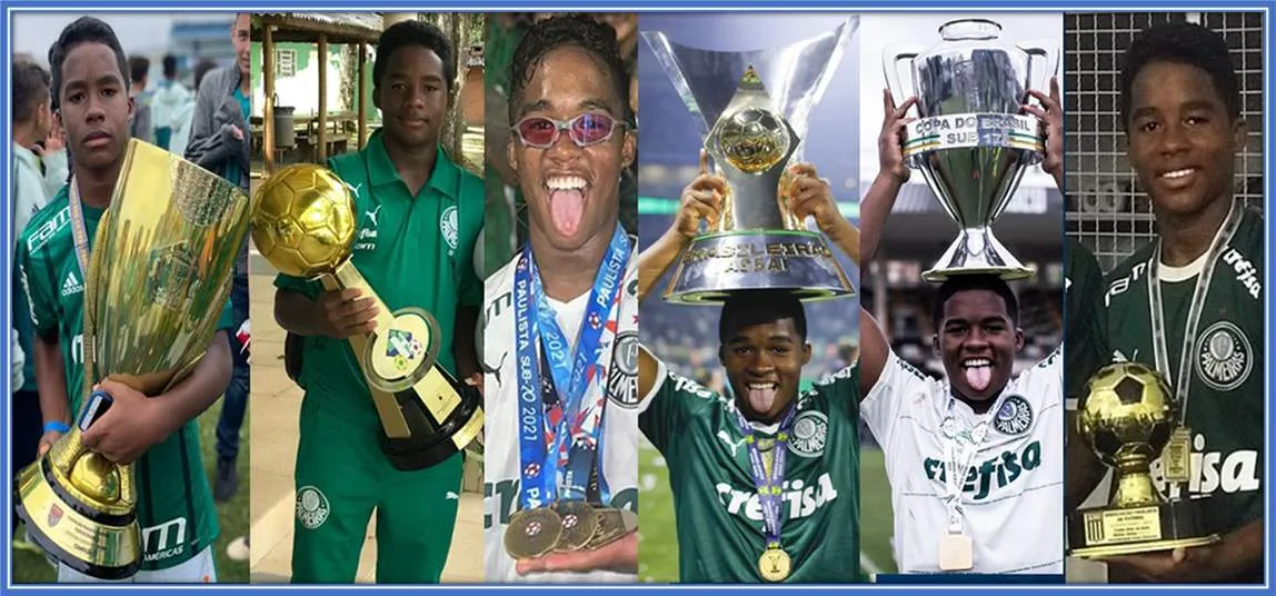 We are proud to say a Star is born in Brazil. Endrick Felipe's meteoric rise with Palmeiras youth is captured in this stunning photo of his trophies.