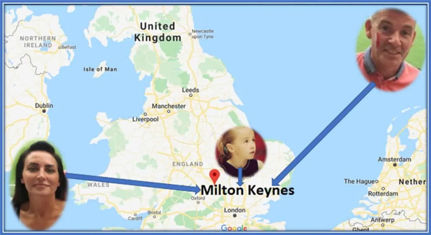 This map helps you understand Milton Keynes in England, where the Box-to-box midfielder originates.