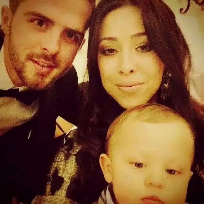 This is Miralem Pjanic, together with Josepha and their son, Edin.