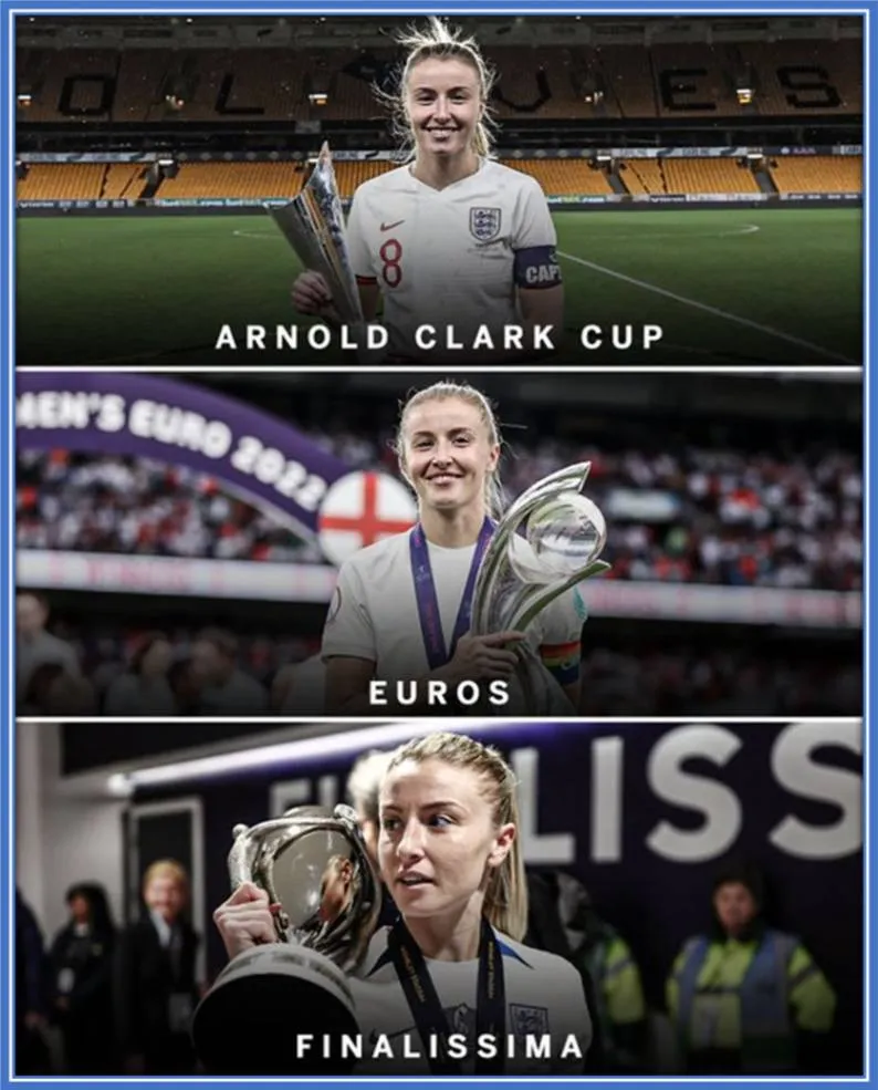 As England's captain, here are the three trophies Leah Williamson has lifted.