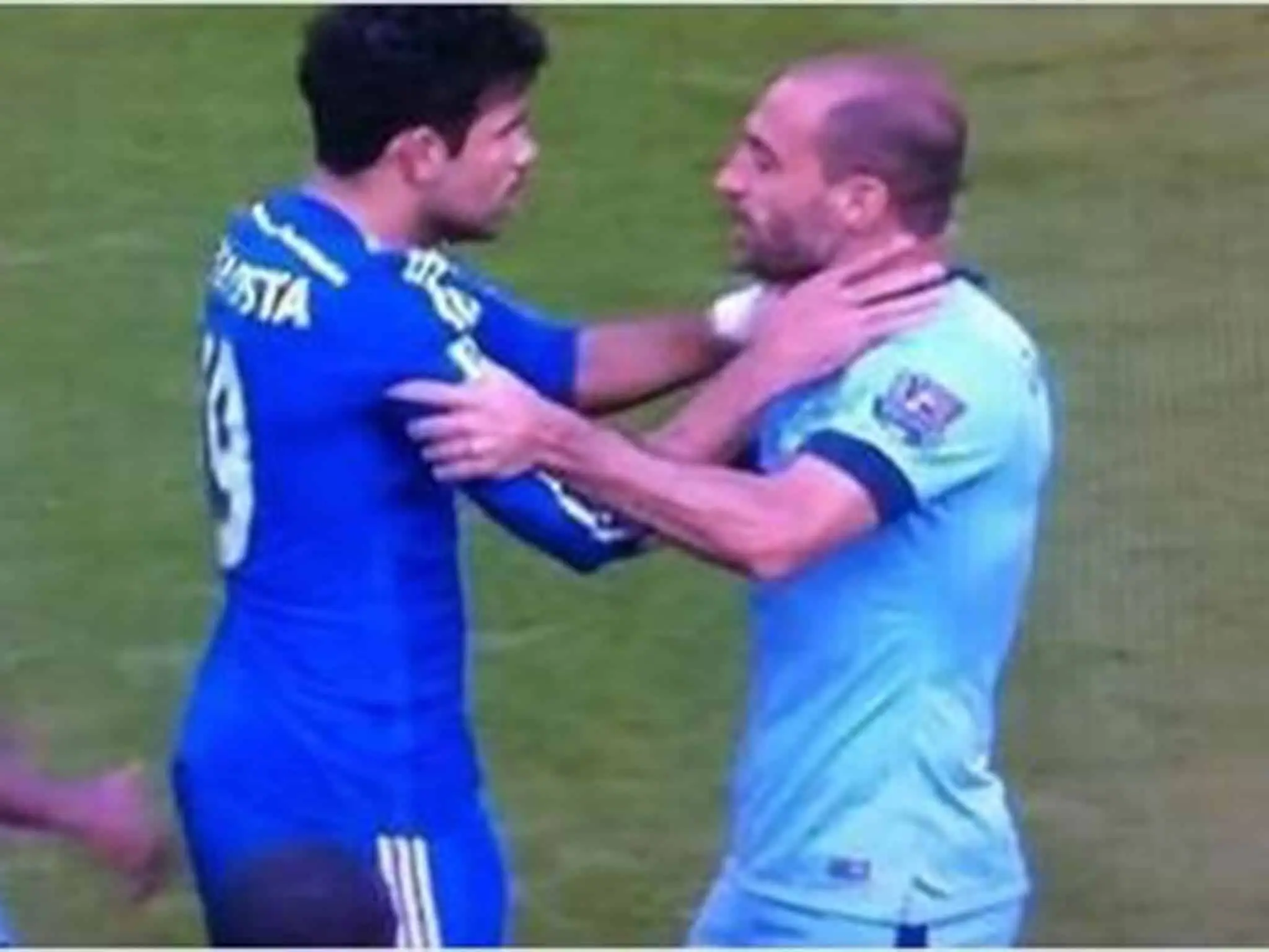 The fight between Diego Costa and Pablo Zabaleta.